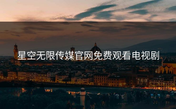星空无限传媒官网免费观看电视剧