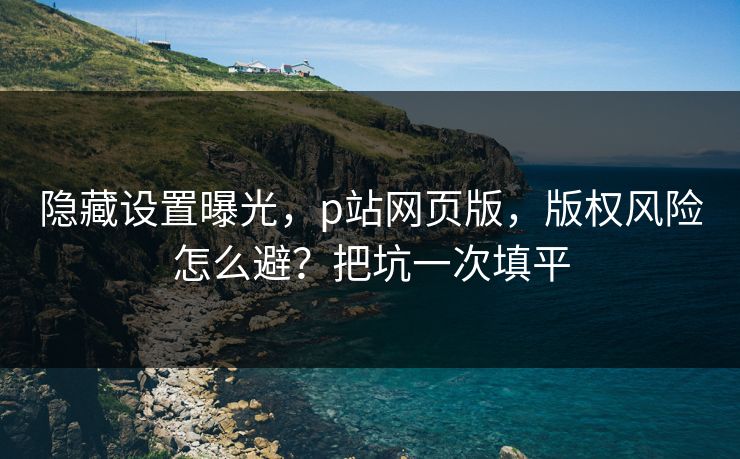 隐藏设置曝光，p站网页版，版权风险怎么避？把坑一次填平
